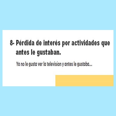 Ya no le gusta ver la televisión y antes le gustaba... 